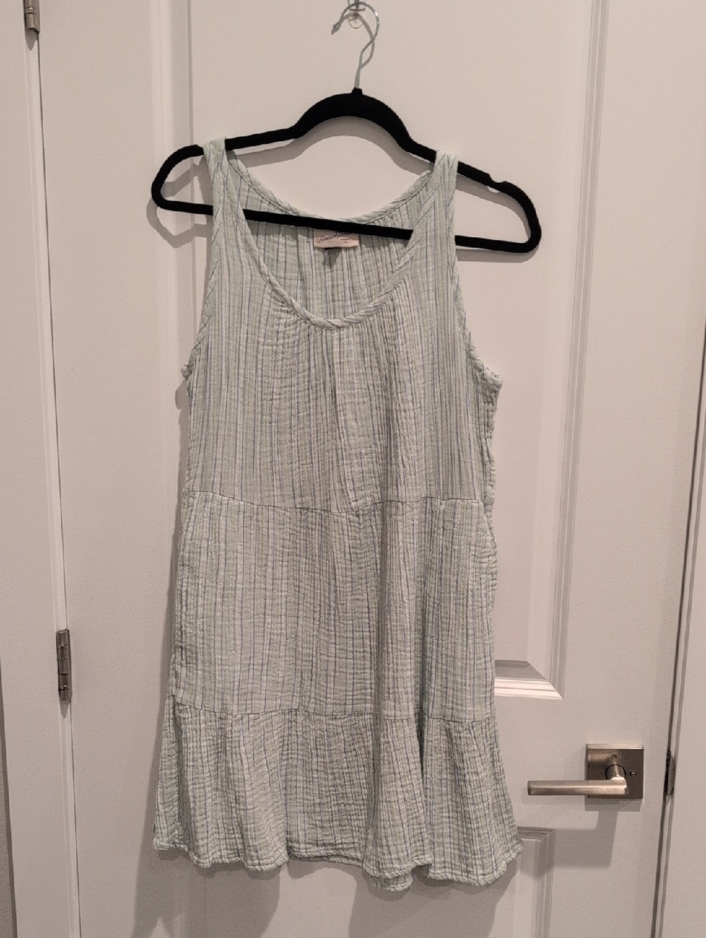 Universal Thread Pale Mint and Blue Striped Tank Dress